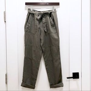 LOFT Olive Cropped Cargo Pants Size 2P